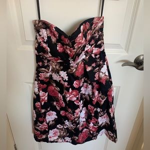 Strapless floral dress Size 0